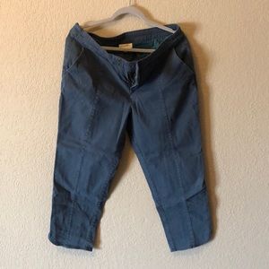 Modcloth Dark Teal Curved Hem Ankle Dress Pants XL